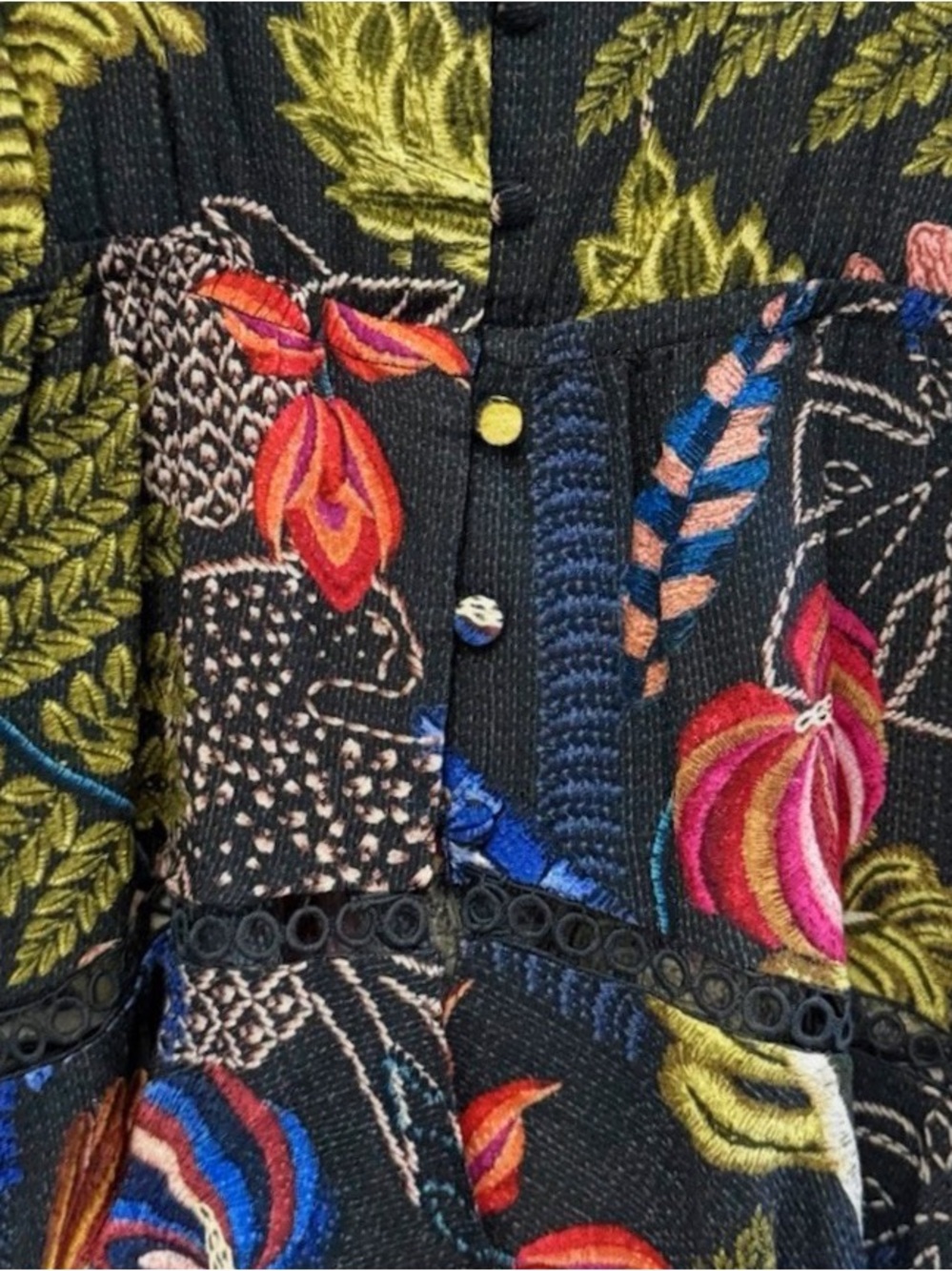 Farm Rio x Anthropologie Tropical Themed Button Down Tank New Wout tag 🏷️ - Picture 2 of 10